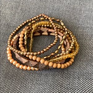 Set of elastic bracelets
